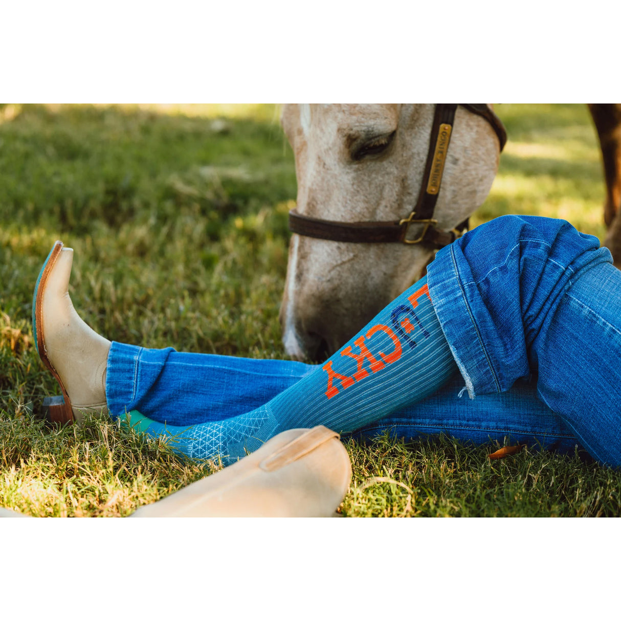 Lucky Chuck Lucky Denim Western Performance Socks