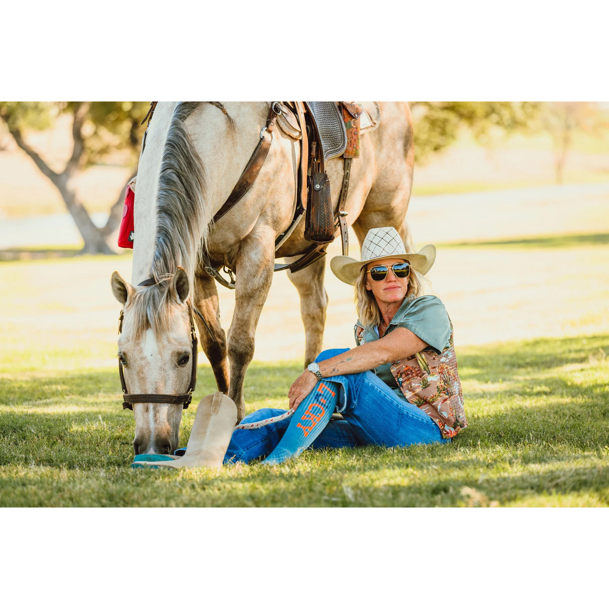 Lucky Chuck Lucky Denim Western Performance Socks