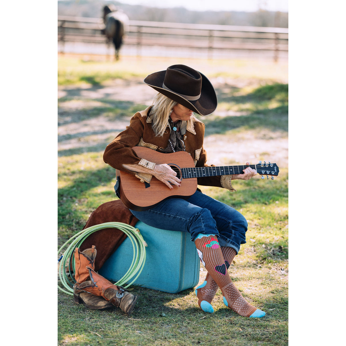 Lucky Chuck Viva Diva Rebel Western Performance Socks