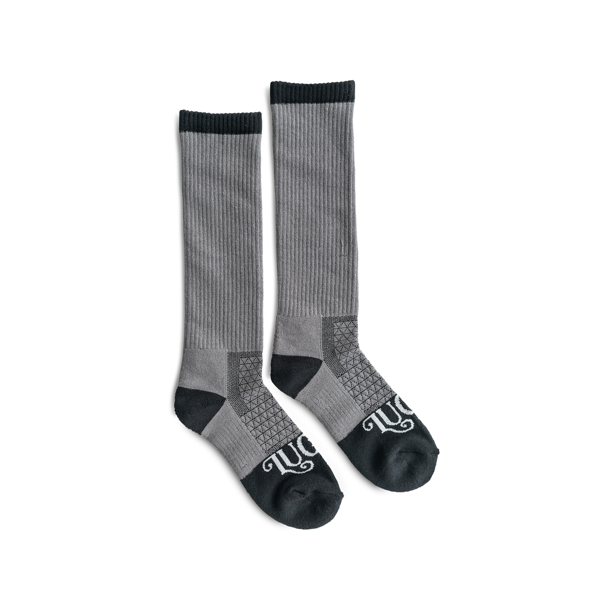 Lucky Chuck The Cowboy Grey Western Performance Socks