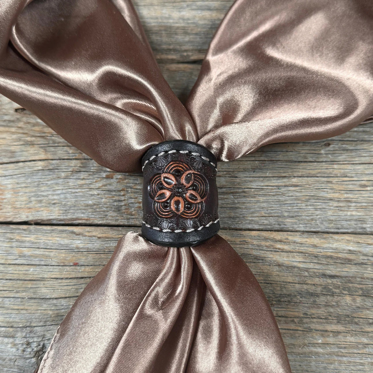 Rodeo Drive Flower Power Leather Wild Rag Slide