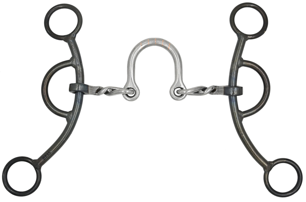 Dutton Bits Twisted Wire Ported Gag Bit