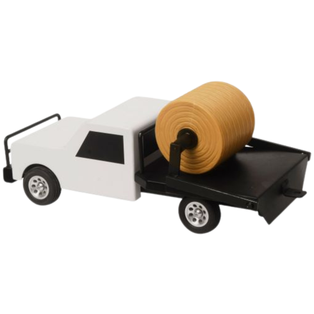 Little Buster Toys White Flatbed Hay Truck