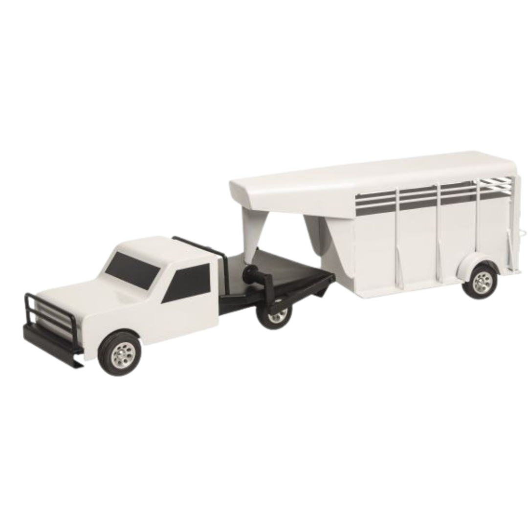 Little Buster Toys White Flatbed Hay Truck