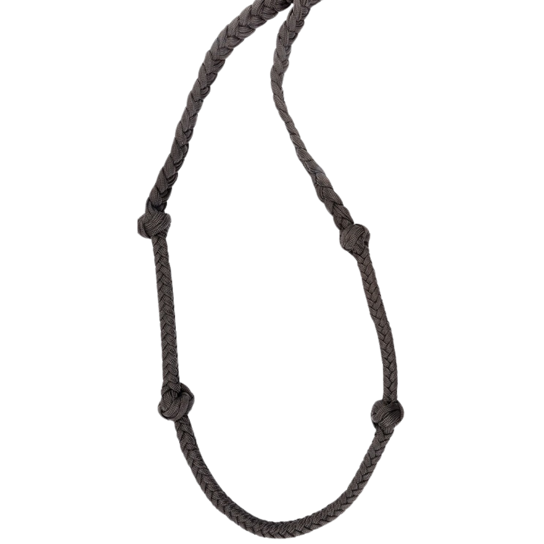 Martin Saddlery 1" Barrel Reins Braided Black Nylon with Knots