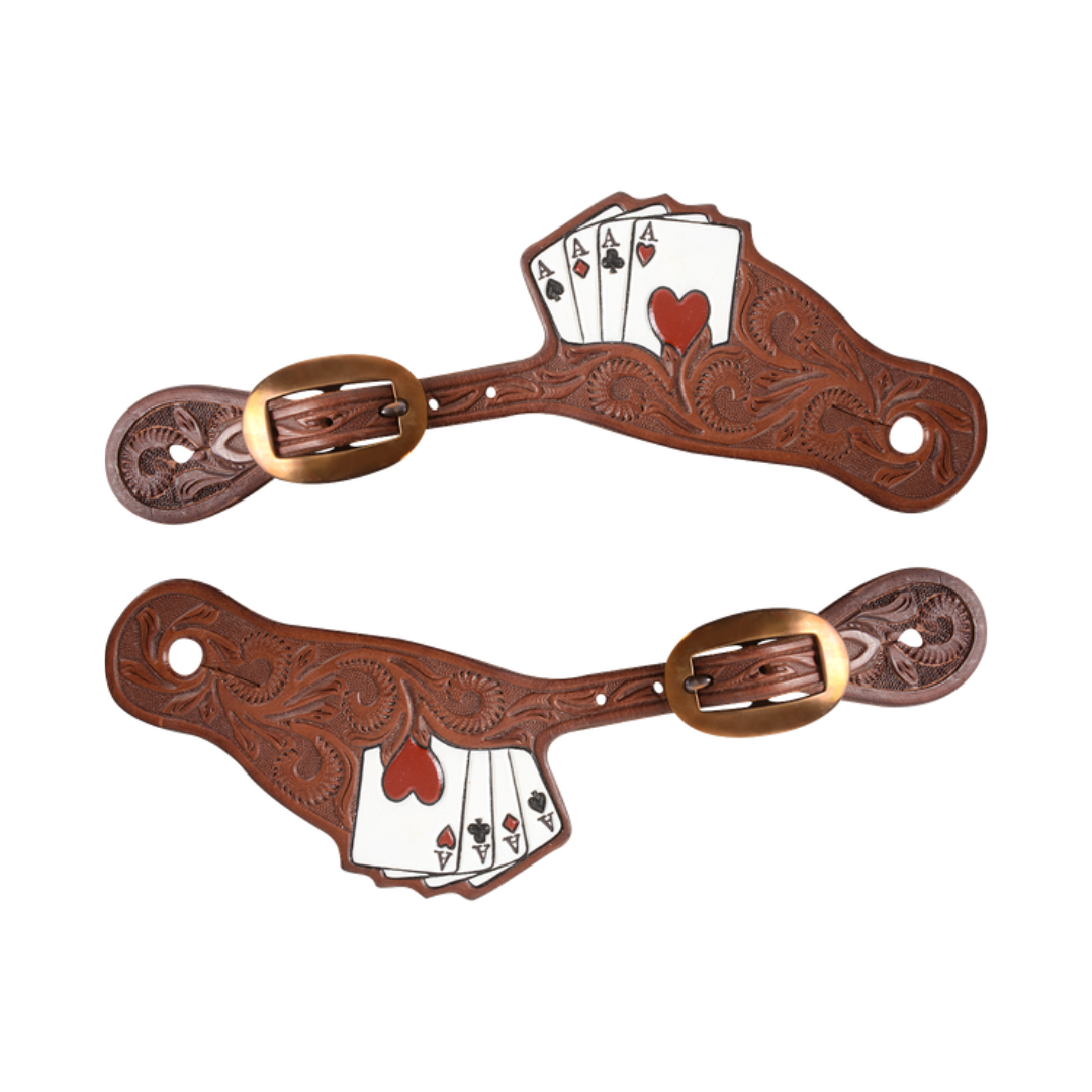Martin Saddlery Cowboy Card Suit Spur Straps