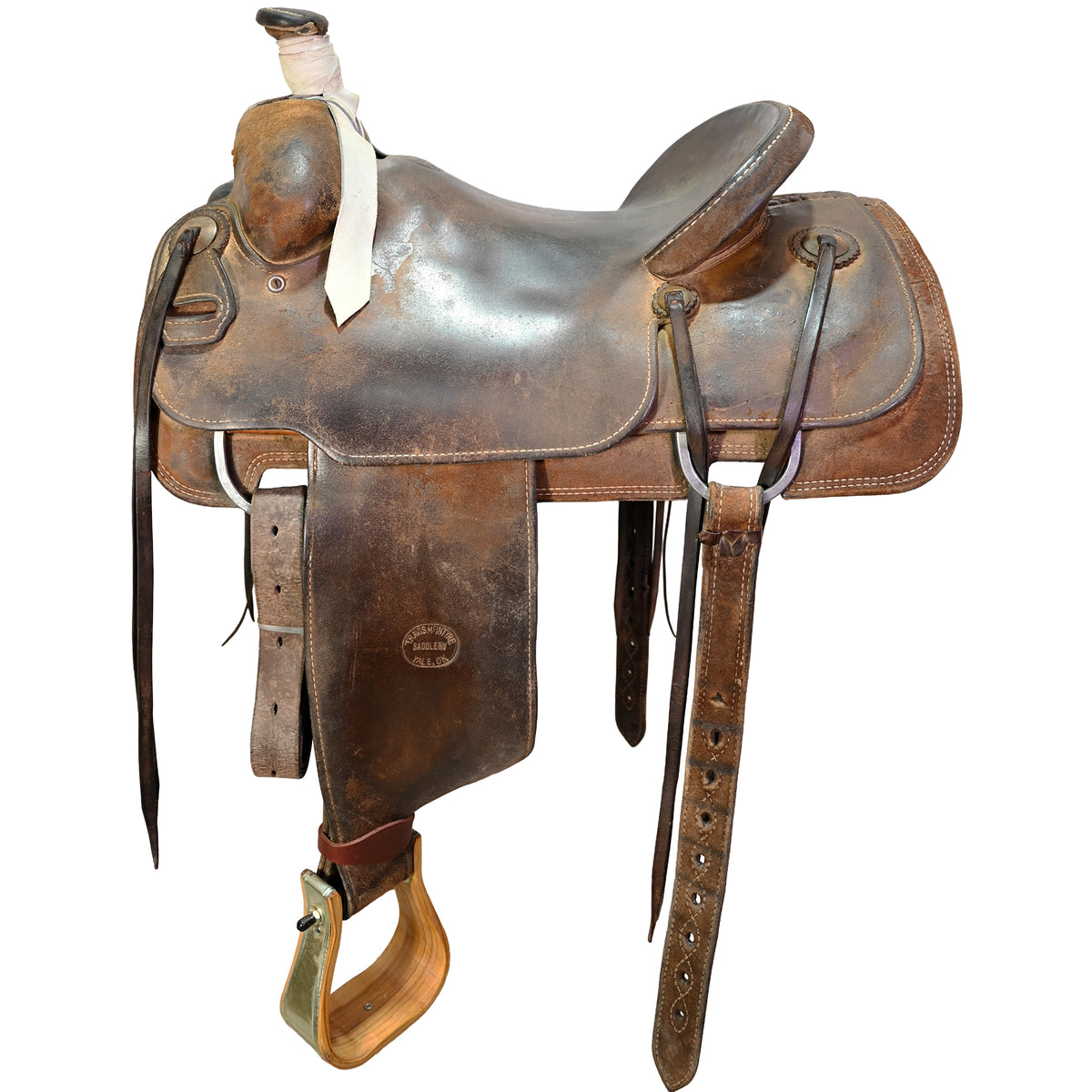 Used 15.5" Travis McIntyre Ranch Roping Saddle