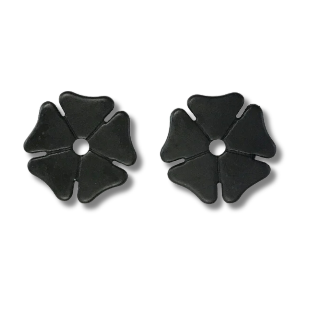 Metalab Black Steel Cloverleaf Rowels 1 3/8"- Pair