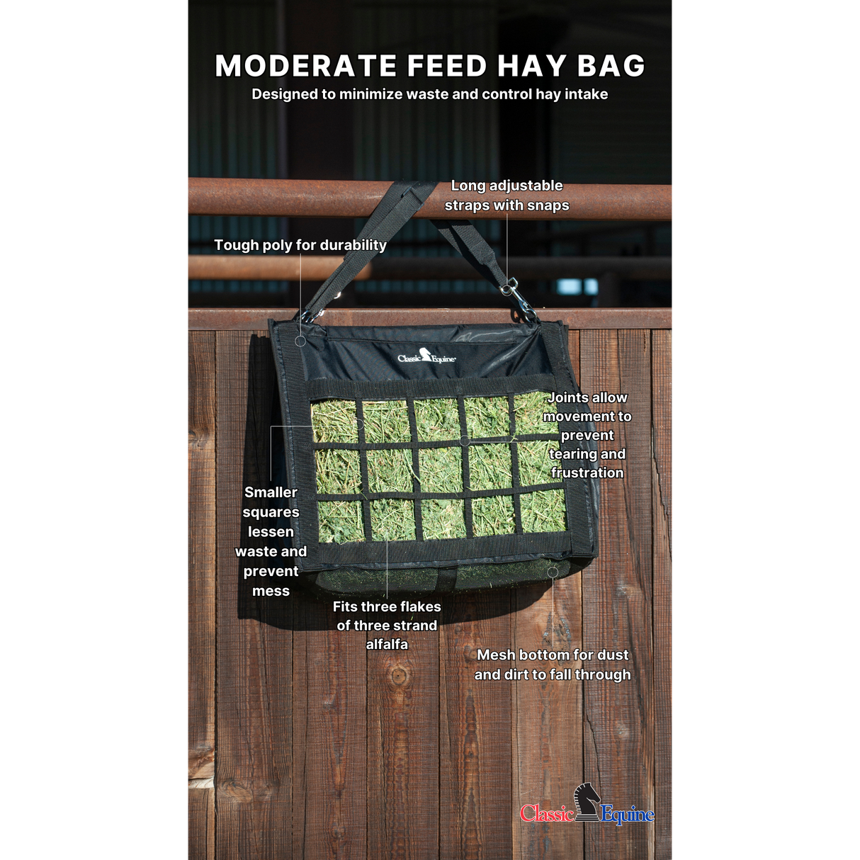 Classic Equine Moderate Feed Hay Bag