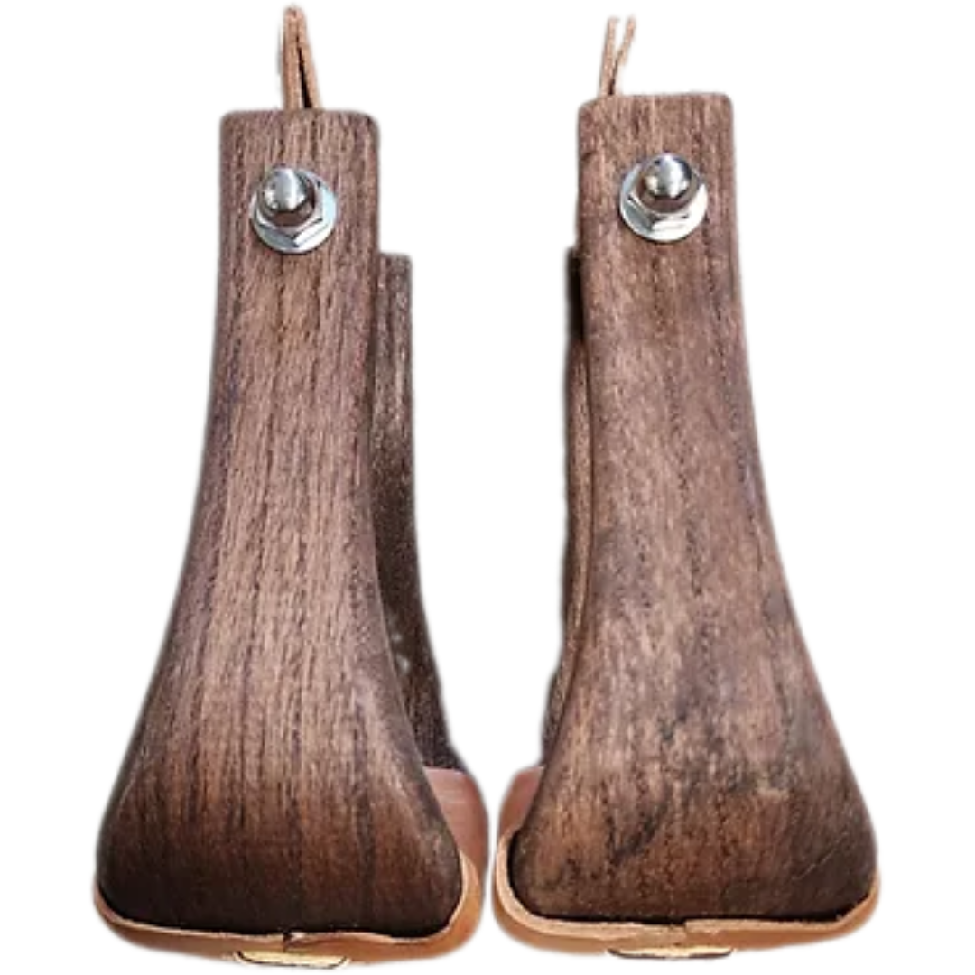 Nettles 3" "The Chisholm" Mahogany All Purpose Wooden Stirrups