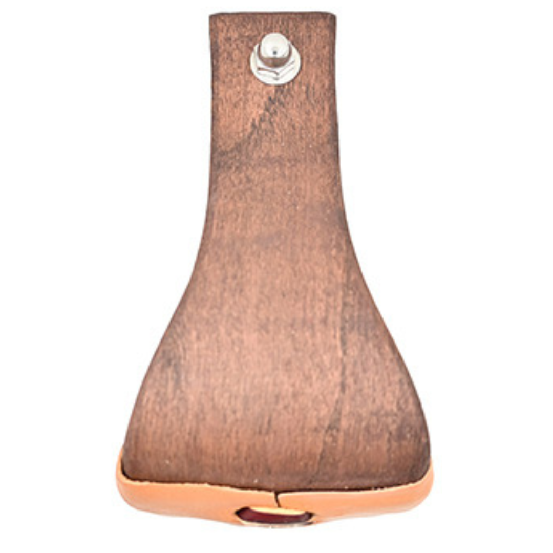 Nettles 4" "The Chisholm" Oversize Wooden Stirrups Mahogany Stain