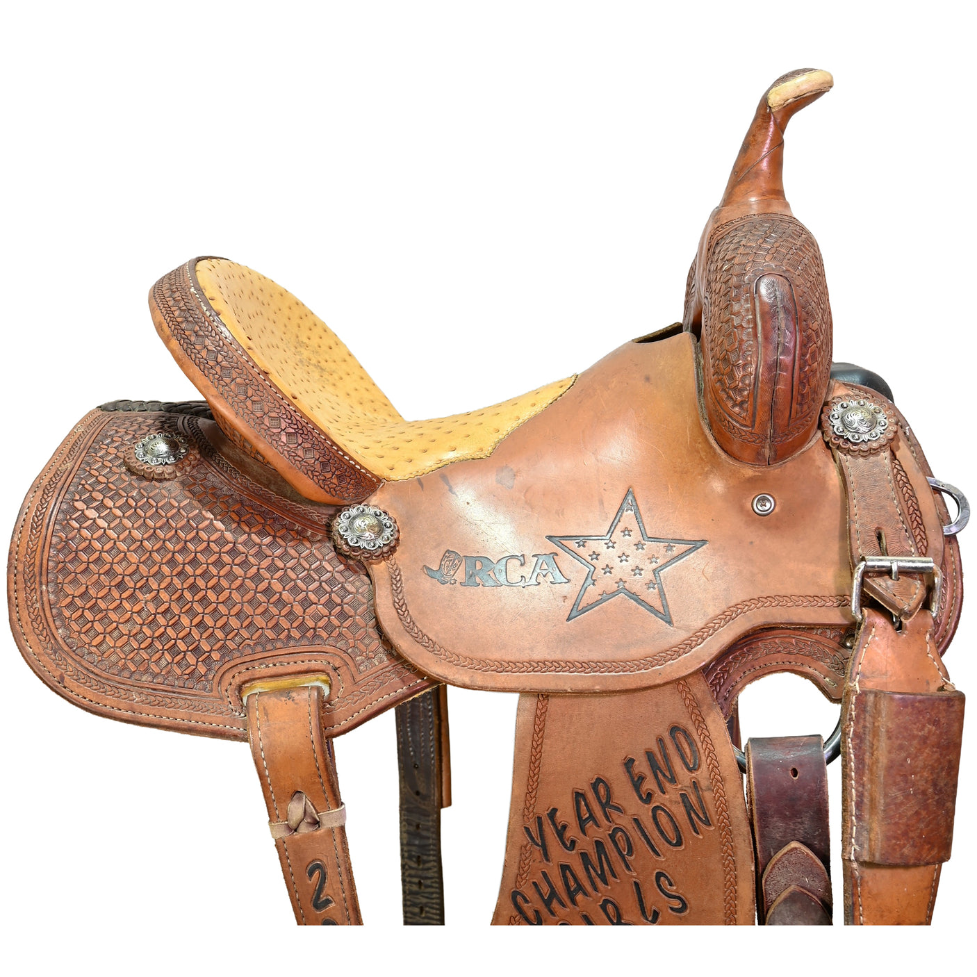 Used 14" HF&C Panhandle Series Trophy Barrel Racing Saddle