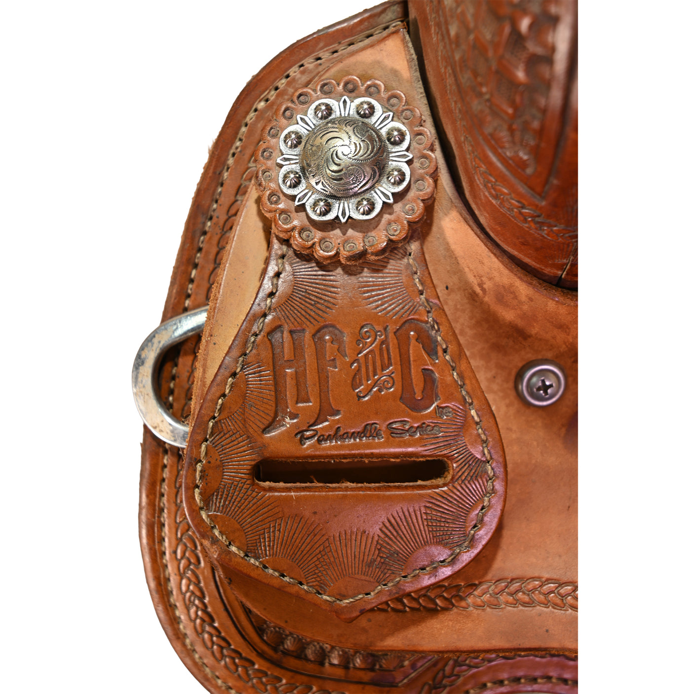 Used 14" HF&C Panhandle Series Trophy Barrel Racing Saddle