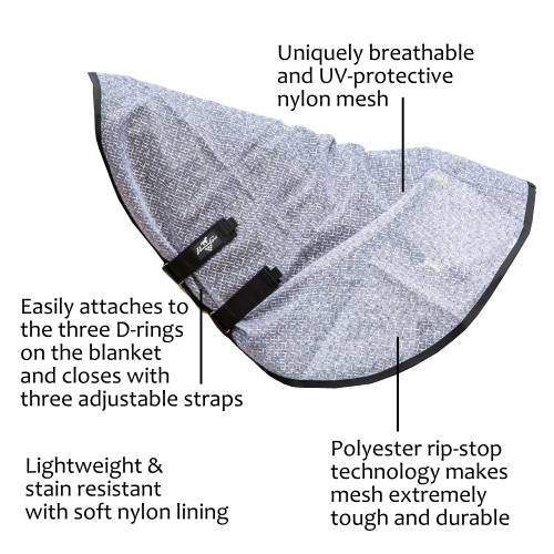 Professional's Choice Fly Neck Cover- Grey/Black