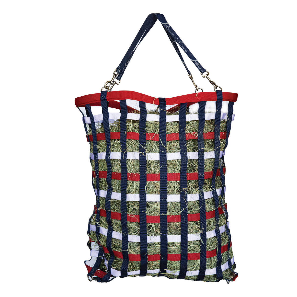Professional's Choice Slow Feed Web Hay Net- Red/White/Blue