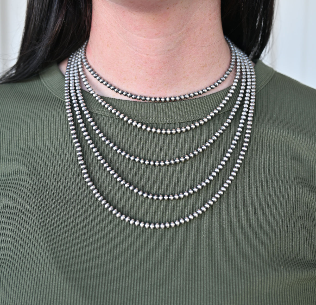 Navajo Pearl Necklace 6mm Beads
