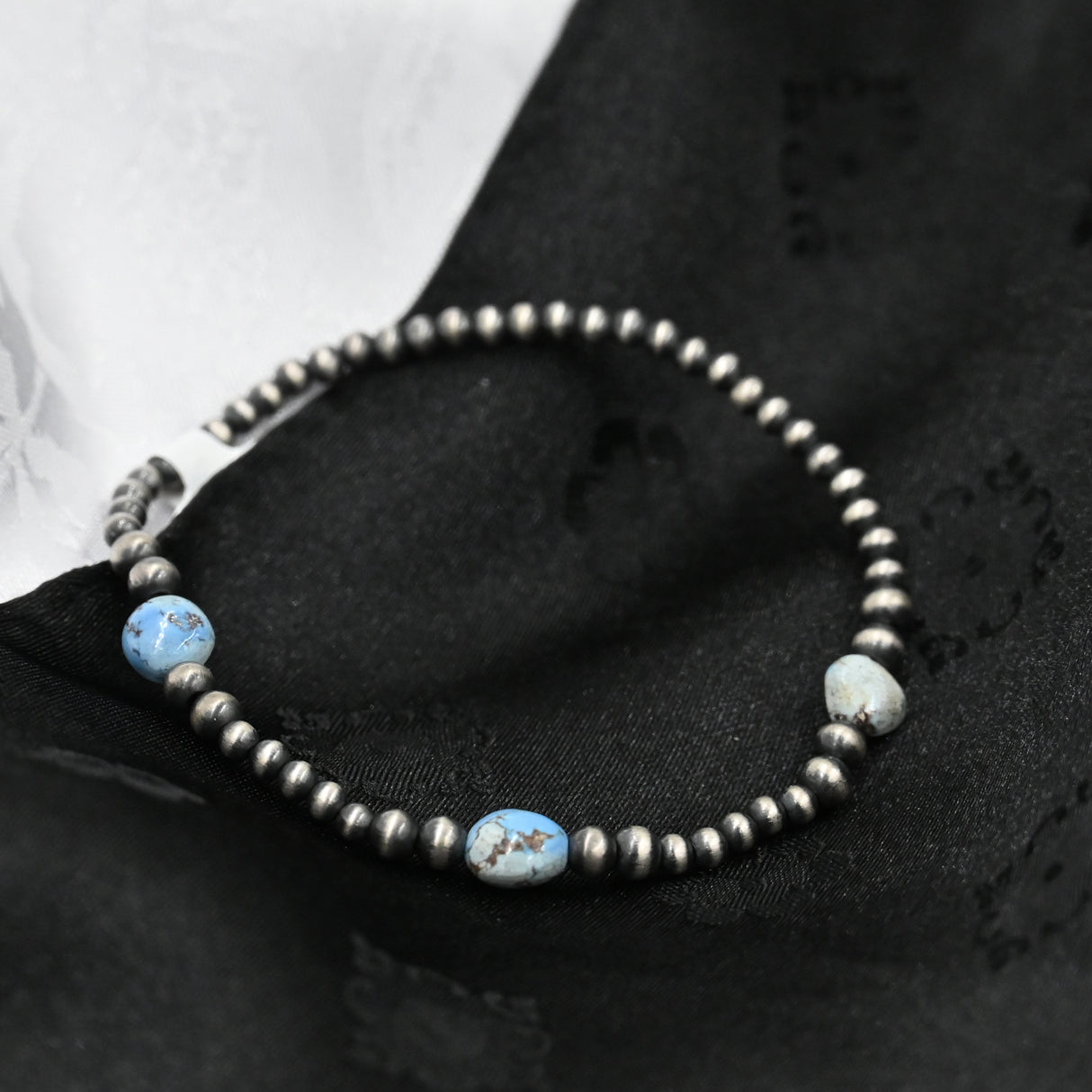 The Kenzie Navajo Pearl Bracelet with Golden Hills Beads