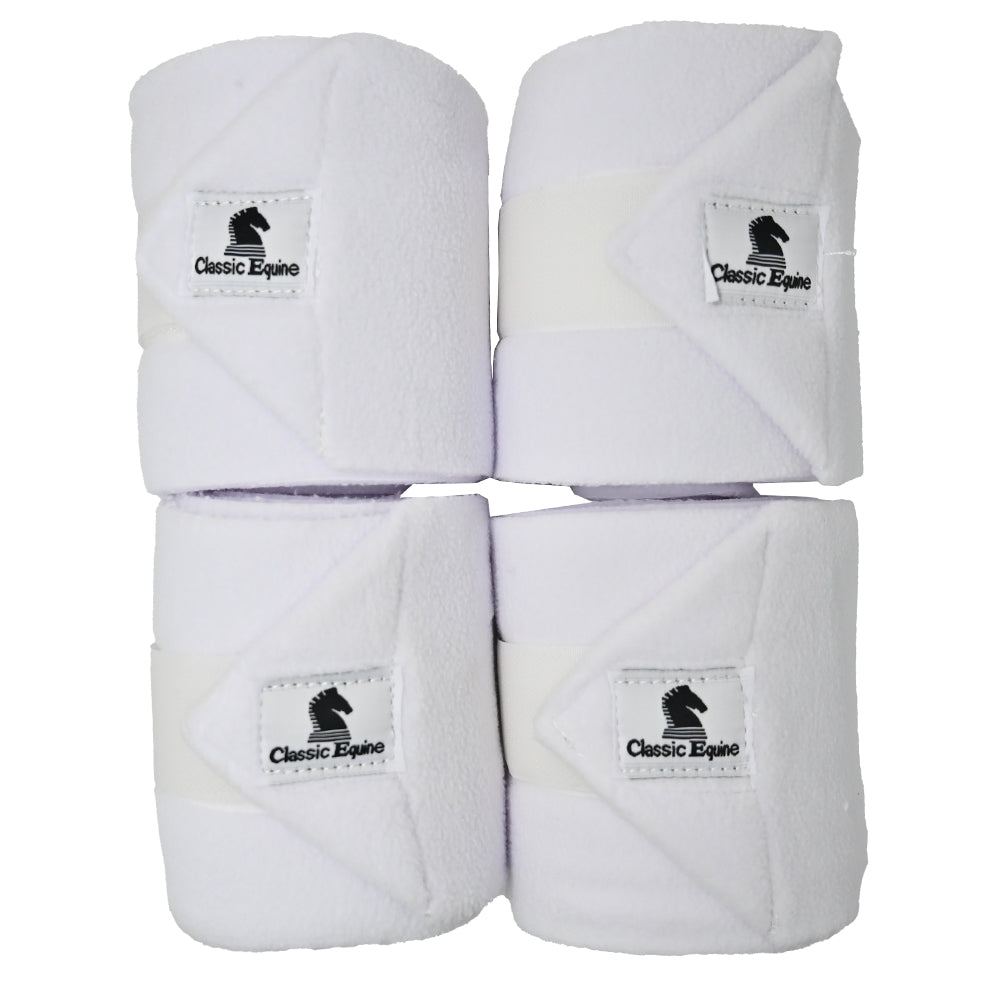 Classic Equine White Polo Wraps- Set of 4