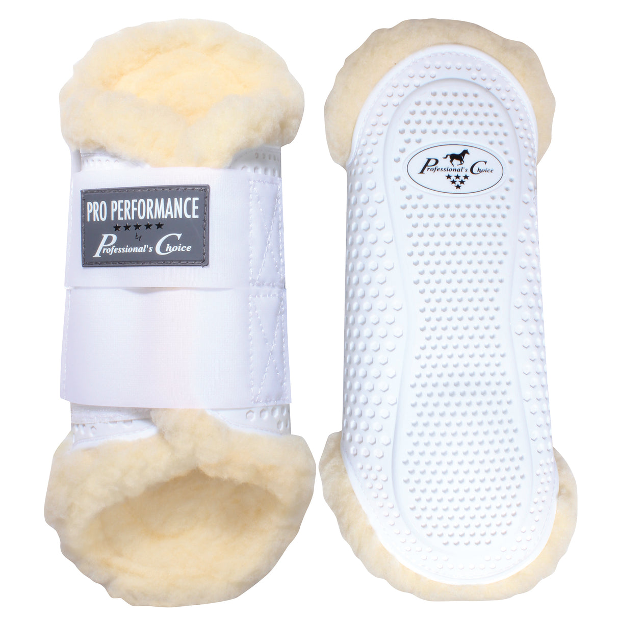 Professional's Choice Pro Performance Hybrid Splint Boots w/ Fleece- White