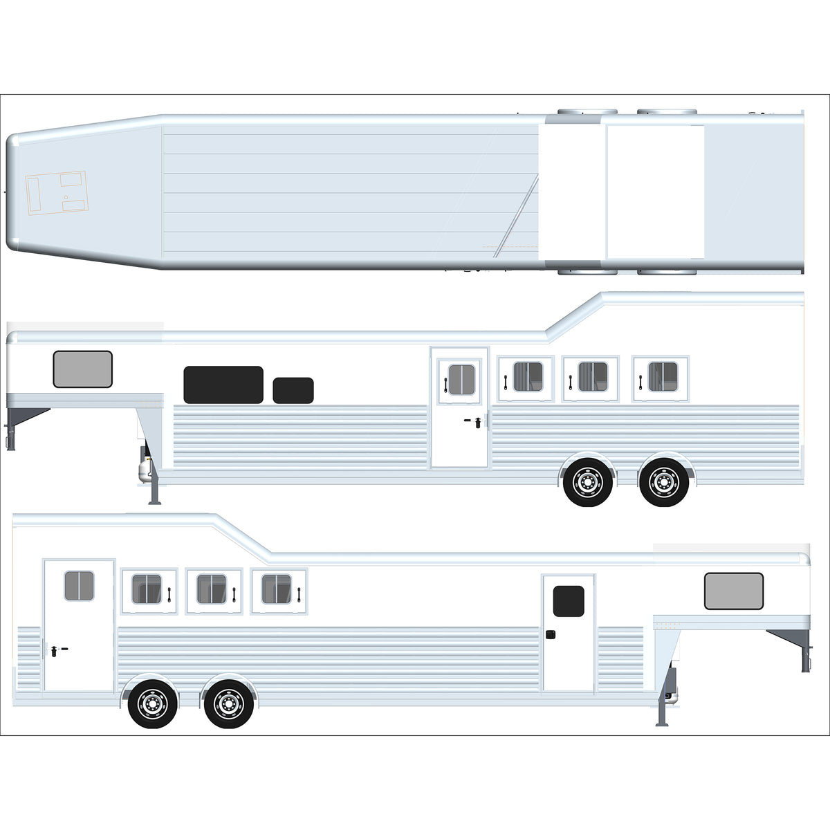 2027 4 Star 4 Horse Trailer with 13'8" Outback Living Quarters