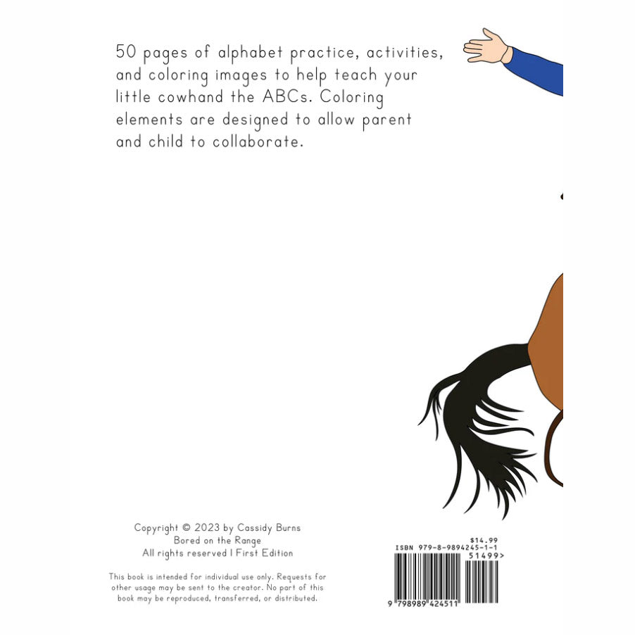 Bored on the Range Ranching: Pre-K & Kindergarten ABC Work Book