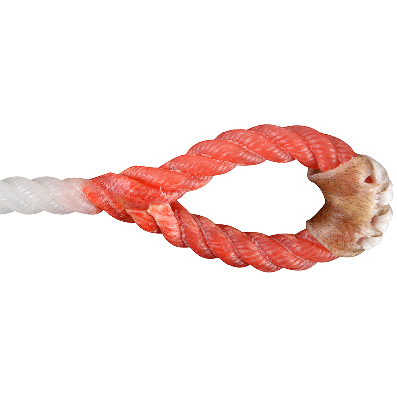 White Rattler Racer Calf Piggin String- Red Eye 3/16"