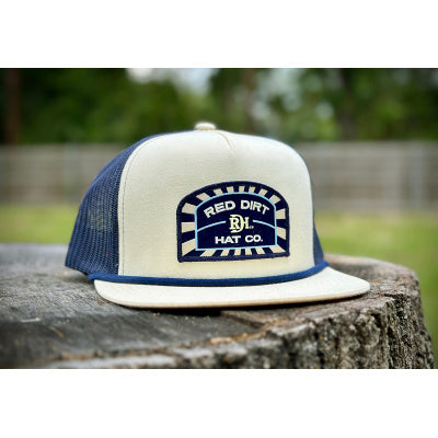 Red Dirt Hat Co. Stone and Navy Mesh Conductor Cap