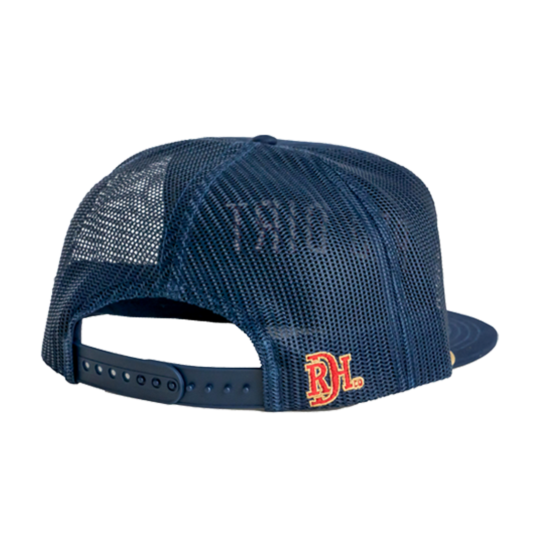 Red Dirt Hat Co. Papa Navy Mesh Flatbill Cap