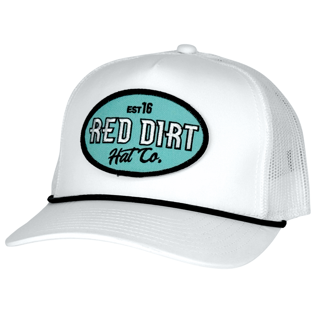Red Dirt Hat Co. On the Water White Mesh Snapback Cap
