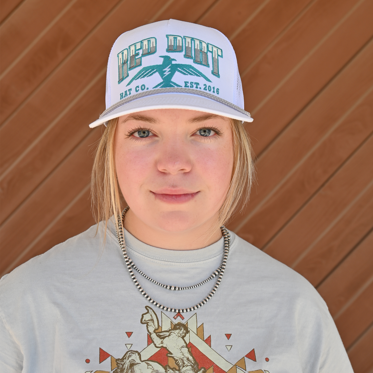 Red Dirt Hat Co. Watch Me Fly White Mesh Cap