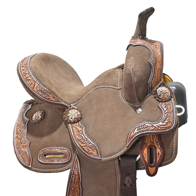 New! 10" Laramie Brown Barrel Racing Saddle By Tough One Saddlery