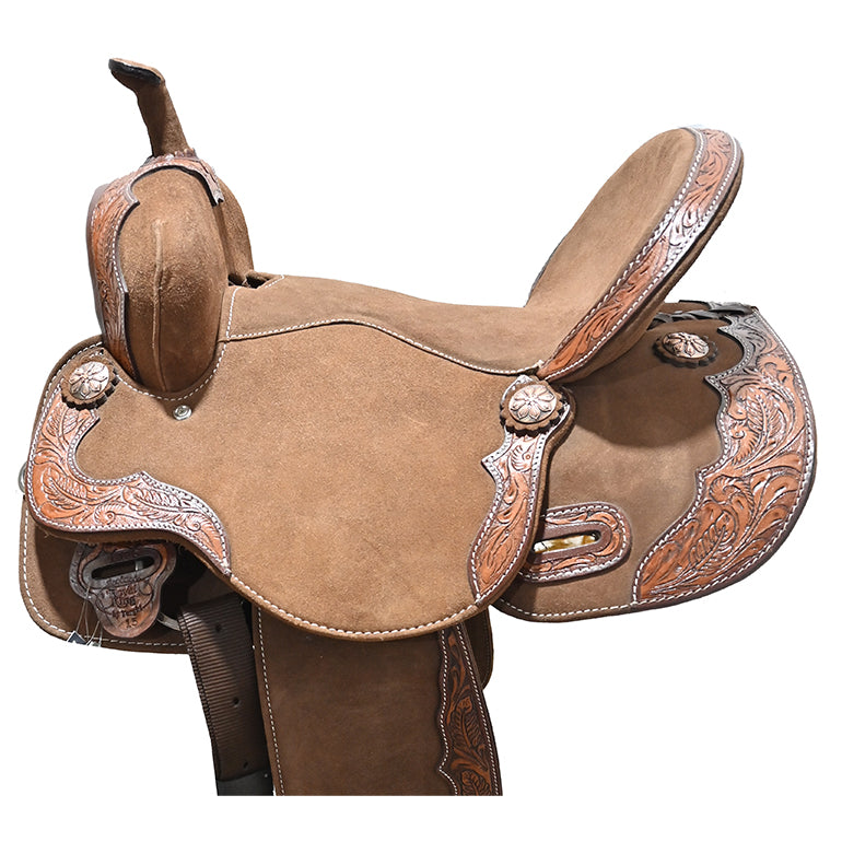 New! 16" Laramie Brown Barrel Racing Saddle By Tough One Saddlery