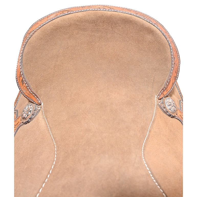 New! 15" Laramie Brown Barrel Racing Saddle By Tough One Saddlery