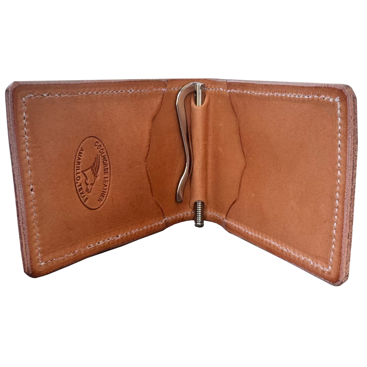 Coolhorse Leather Bifold Rough Out Money Clip Wallet