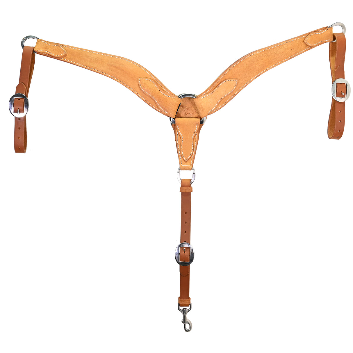 Berlin Custom Leather 2.5" Golden Oiled Roughout Breast Collar