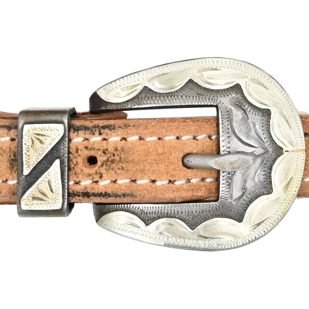 Cowperson Tack Men's Roughout Spur Straps with Scalloped Buckles