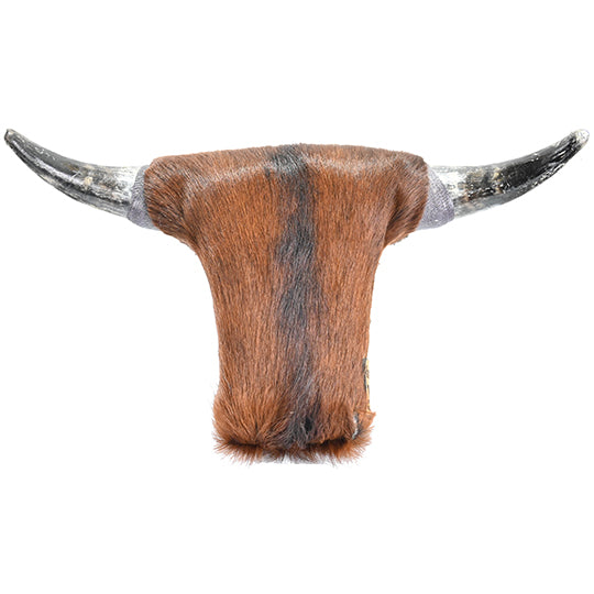 Rank Racks Mini Cowhide Covered Roping Dummy with Authentic Horns