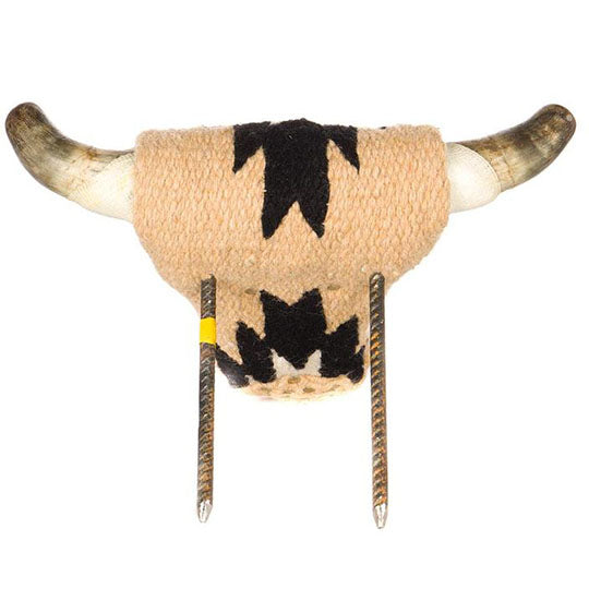 Rank Racks Mini New Zealand Wool Covered Roping Dummy with Authentic Horns