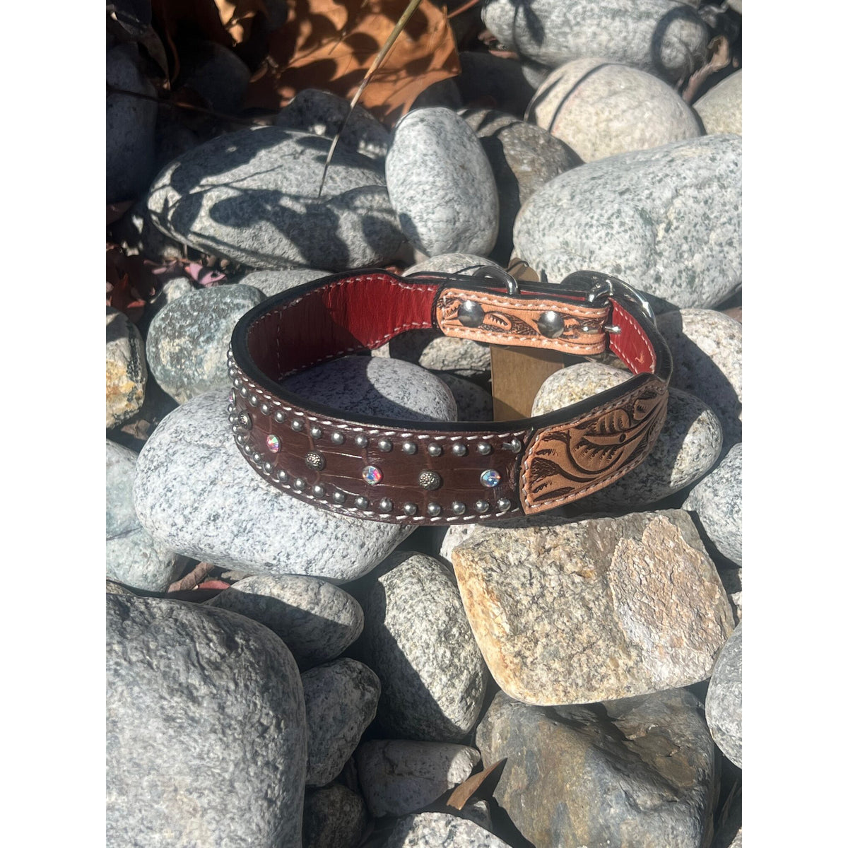 Rafter T Ranch Co. Dog Collar Turquoise Sunflower main image 1