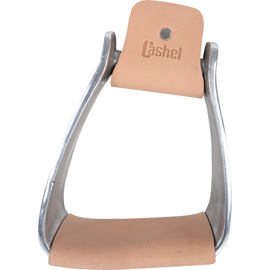 Cashel 2 3/4" Engraved Slanted Stirrups- Silver