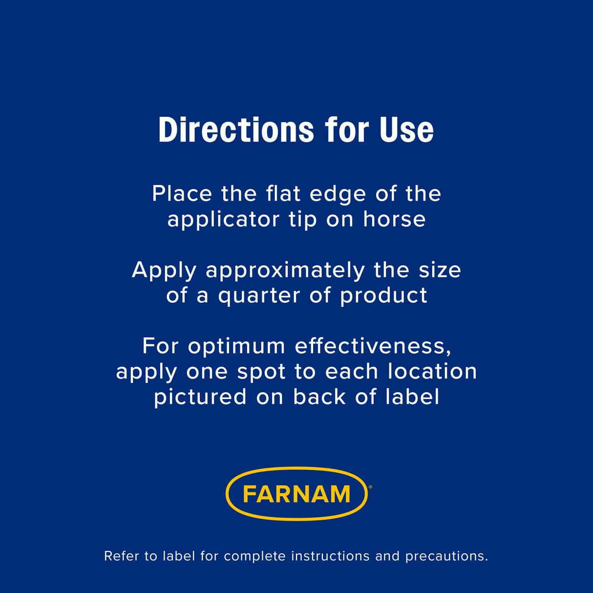 Farnam Equi-Spot, Spot on Fly Control- 6 Week Supply