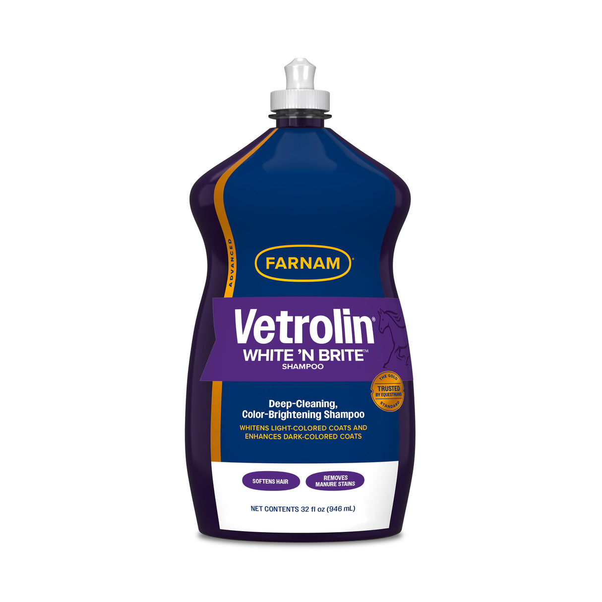 Farnam Vetrolin White 'N Brite Deep-Cleaning Color-Brightening Shampoo- 32oz.