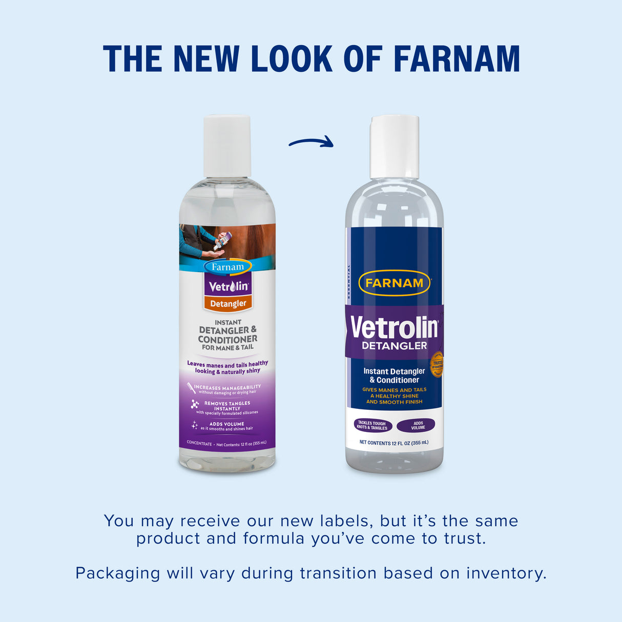 Farnam Vetrolin Instant Mane & Tail Detangler & Conditioner- 12 oz.