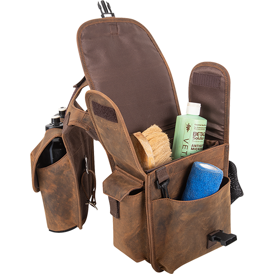 Cashel Distressed Leather Saddle Horn Bag