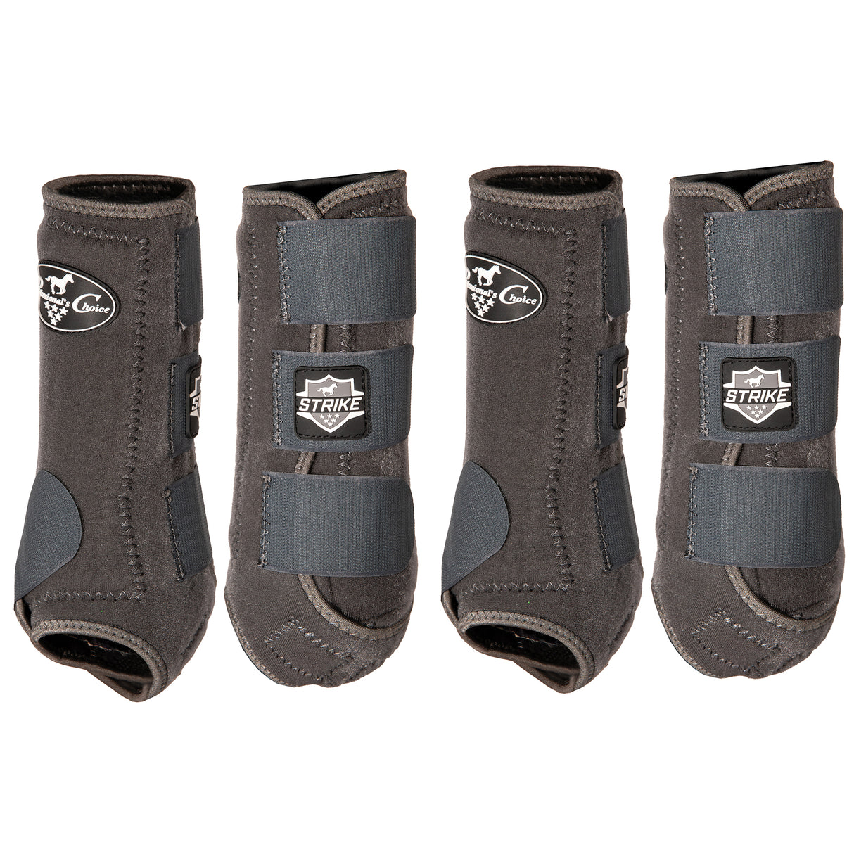 Professional's Choice Strike Value 4 Pack Sports Medicine Boots- Charcoal