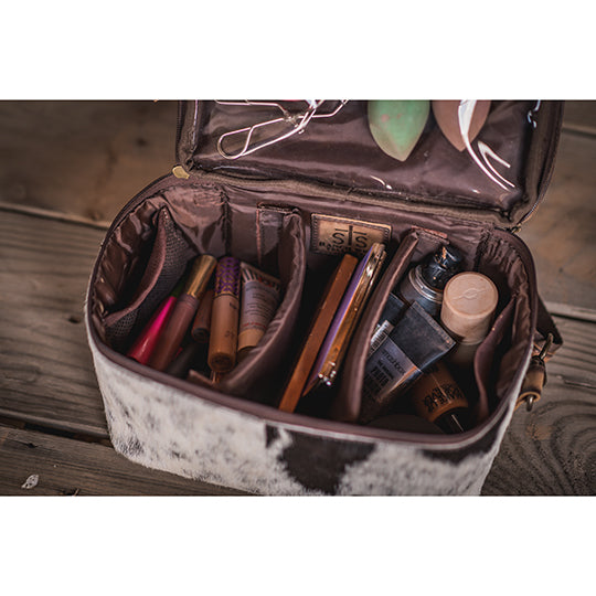 STS Ranchwear Cowhide Glamour Makeup Organizer