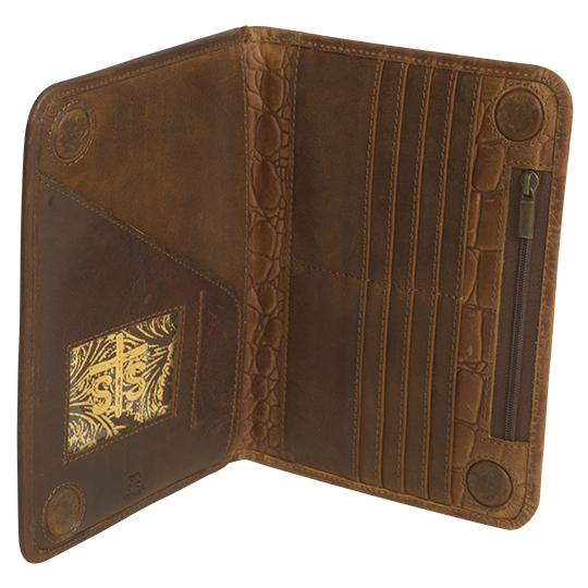 STS Ranchwear Catalina Croc Magnetic Wallet