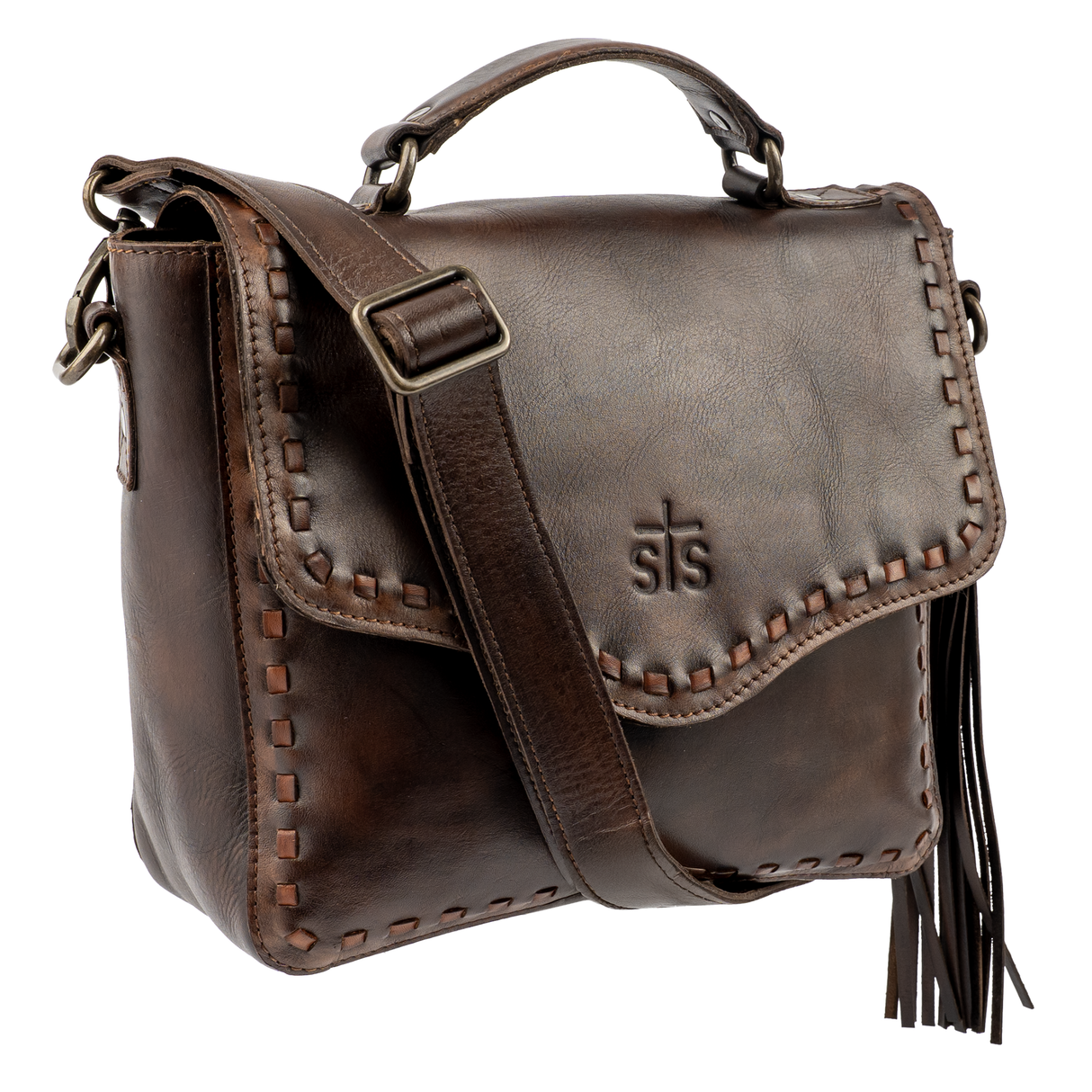 STS Ranchwear Chocolate Baroness Dakota Crossbody Purse