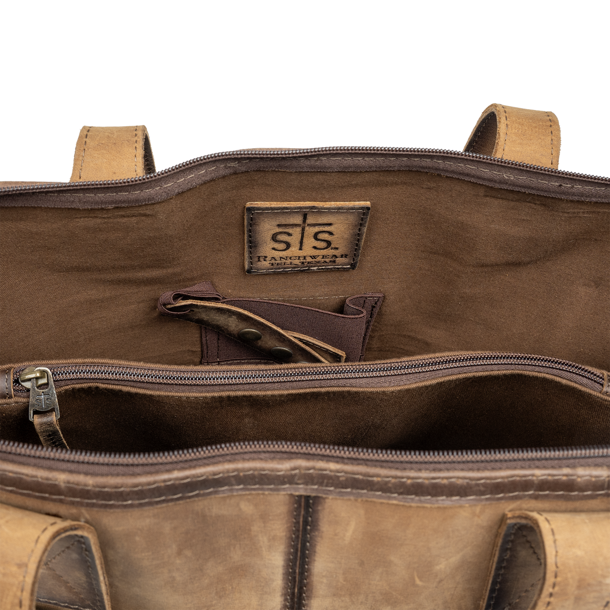 STS Ranchwear Cowhide Laptop Shopper Bag