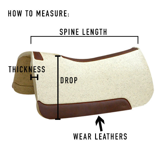 Best Ever 1" OG Saddle Pad with Brown Wear Leathers- 30"x30"